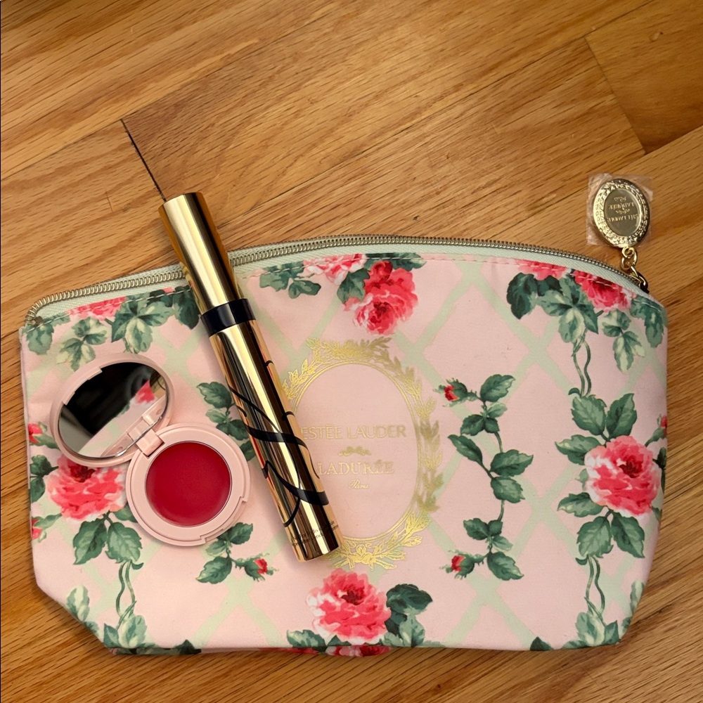 Floral Cosmetic Pouch with balm and full size Mascara
Laduree collection